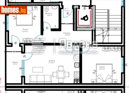 Тристаен, 90m² - Апартамент за продажба - 114778164