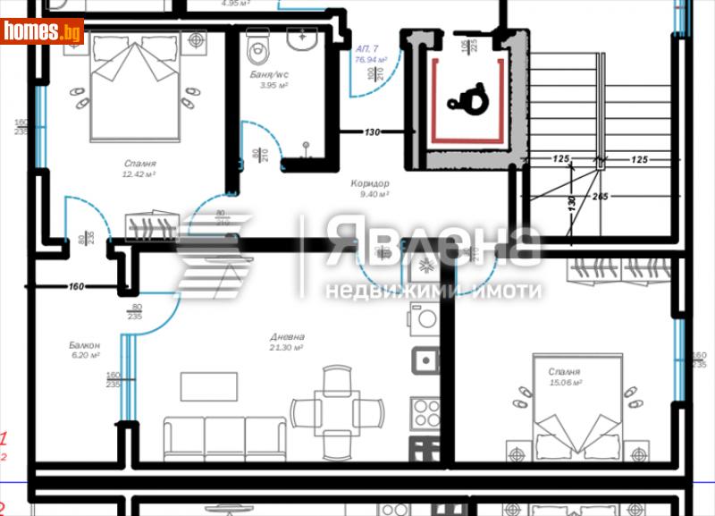 Тристаен, 90m² - Варна, Варна - Апартамент за продажба - ЯВЛЕНА - 114778164