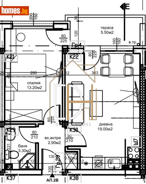 Двустаен, 58m² - Жк Южен, Пловдив - Апартамент за продажба - Deluxe Homes - 114778947
