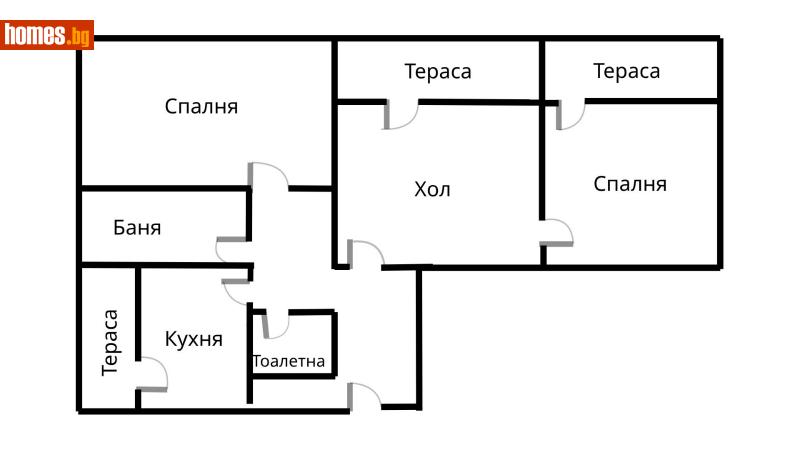 Двустаен, 75m² - Жк. Хаджи Димитър, София - Апартамент за продажба - Кантора Китанов - 114779025