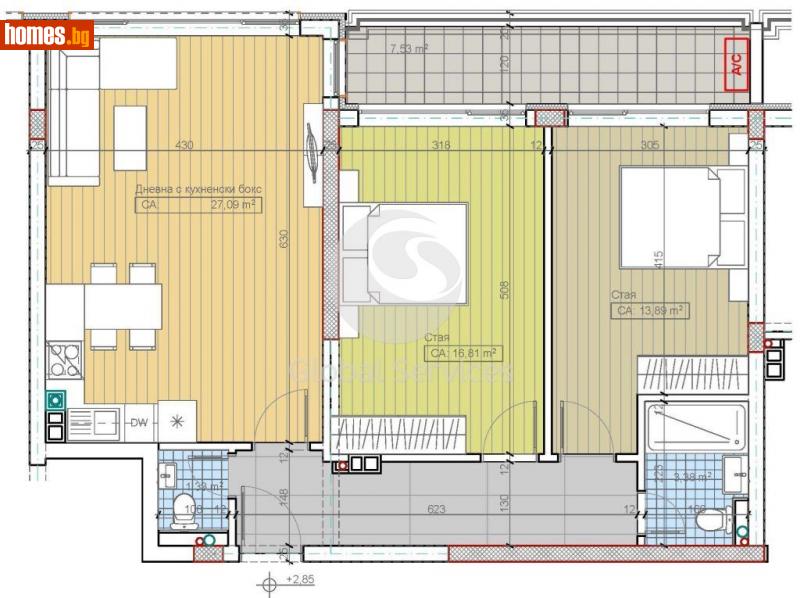 Тристаен, 106m² - Кв. Бояна, София - Апартамент за продажба - Глобъл Сървисиз ООД - 114792480