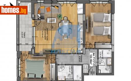 Тристаен, 123m² - Апартамент за продажба - 114794153