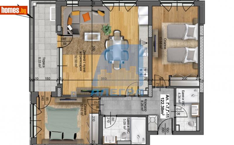 Тристаен, 123m² - Жк. Христо Смирненски, Пловдив - Апартамент за продажба - Alegra ImmoBG - 114794153