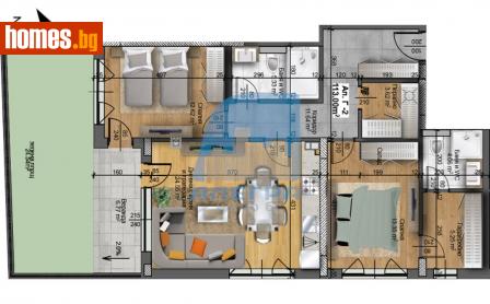 Тристаен, 112m² - Апартамент за продажба - 114794168