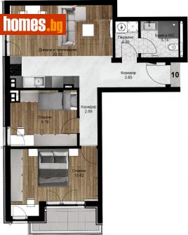Тристаен, 93m² - Апартамент за продажба - 114795705