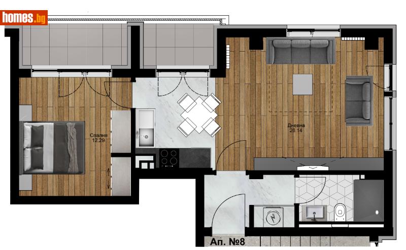 Двустаен, 65m² -  Център, Плевен - Апартамент за продажба - Домстрой ЕООД - 114795710