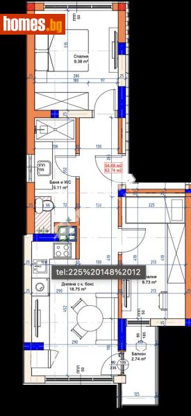 Тристаен, 63m² - Варна, Варна - Апартамент за продажба - МИРЕЛА - 114810654