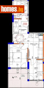 Тристаен, 61m² - Апартамент за продажба - 114810665