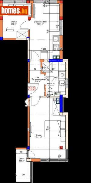 Тристаен, 64m² - Варна, Варна - Апартамент за продажба - МИРЕЛА - 114810669