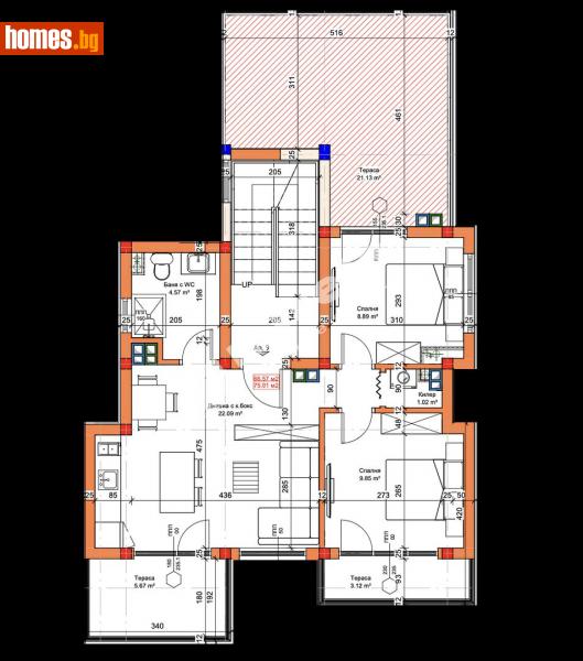 Тристаен, 75m² - Варна, Варна - Апартамент за продажба - МИРЕЛА - 114810673