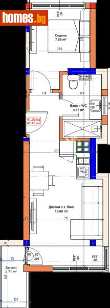 Двустаен, 47m² - Варна, Варна - Апартамент за продажба - МИРЕЛА - 114810686