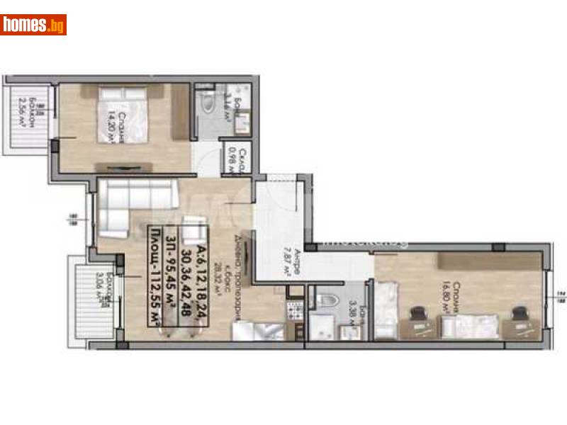 Тристаен, 112m² - Жк. Овча Купел, София - Апартамент за продажба - ИМОТЕКА АД - 114824158