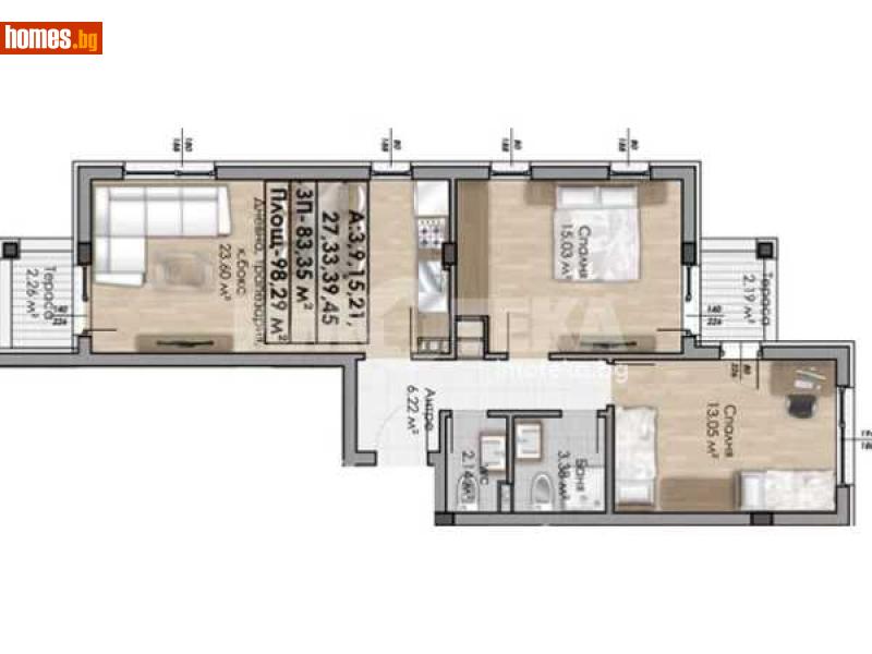 Тристаен, 112m² - Жк. Овча Купел, София - Апартамент за продажба - ИМОТЕКА АД - 114824168