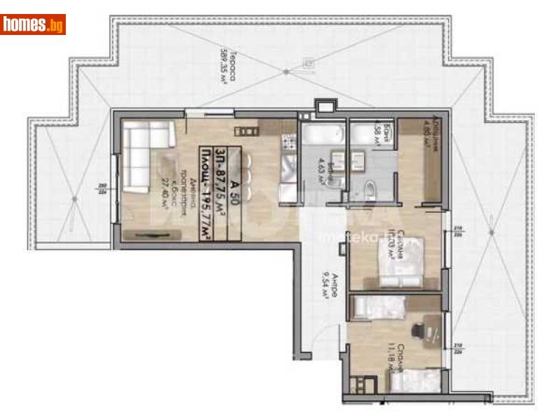 Тристаен, 196m² - Жк. Овча Купел, София - Апартамент за продажба - ИМОТЕКА АД - 114824208