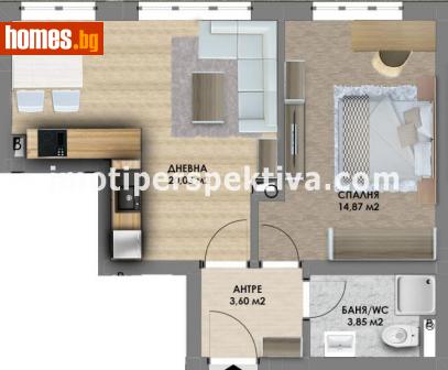 Двустаен, 64m² - Апартамент за продажба - 114824889