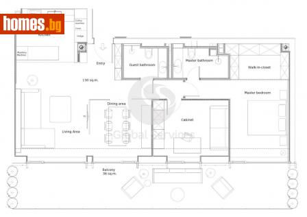 Тристаен, 117m² - Апартамент за продажба - 114834777