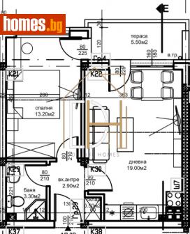 Двустаен, 56m² - Апартамент за продажба - 114838037