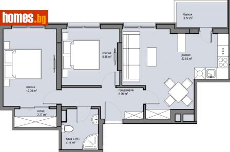 Тристаен, 79m² - Апартамент за продажба - 114842361