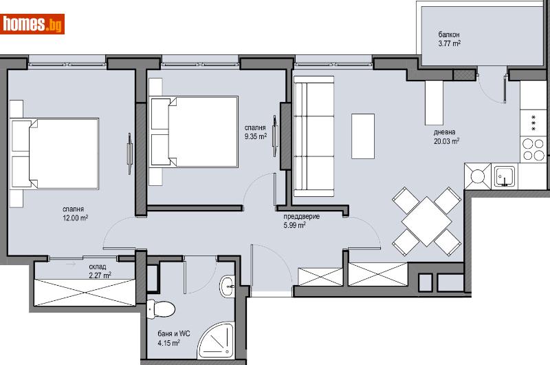 Тристаен, 79m² - Жк. Красна Поляна, София - Апартамент за продажба - ЗАХИР Валентина Първанова - 114842361