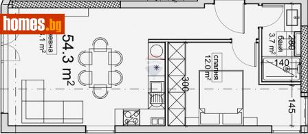 Двустаен, 63m² - Апартамент за продажба - 114846358