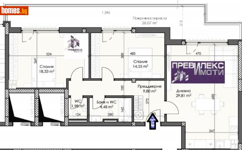 Тристаен, 132m² - Кв. Каменица , Пловдив - Апартамент за продажба - Превилекс имоти ЕООД - 114856231