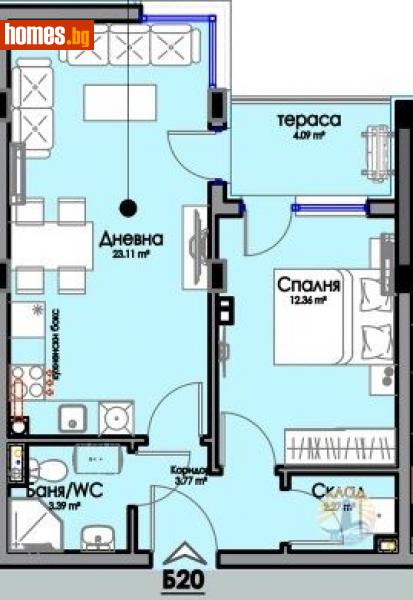 Двустаен, 65m² - Жк. Изгрев, Бургас - Апартамент за продажба - Рeалина Бургас - 114859097