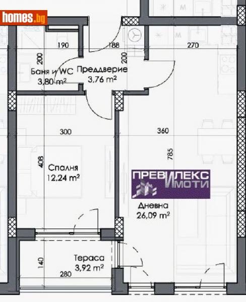 Двустаен, 72m² - Кв. Каменица , Пловдив - Апартамент за продажба - Превилекс имоти ЕООД - 114862204