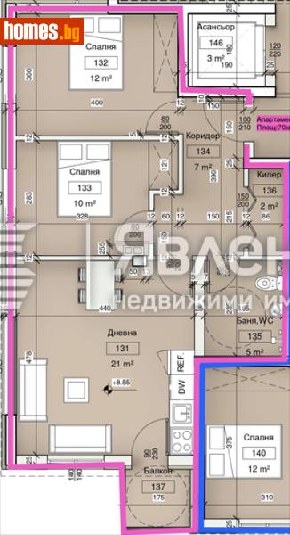 Многостаен, 85m² - Кв. Виница, Варна - Апартамент за продажба - ЯВЛЕНА - 114871566