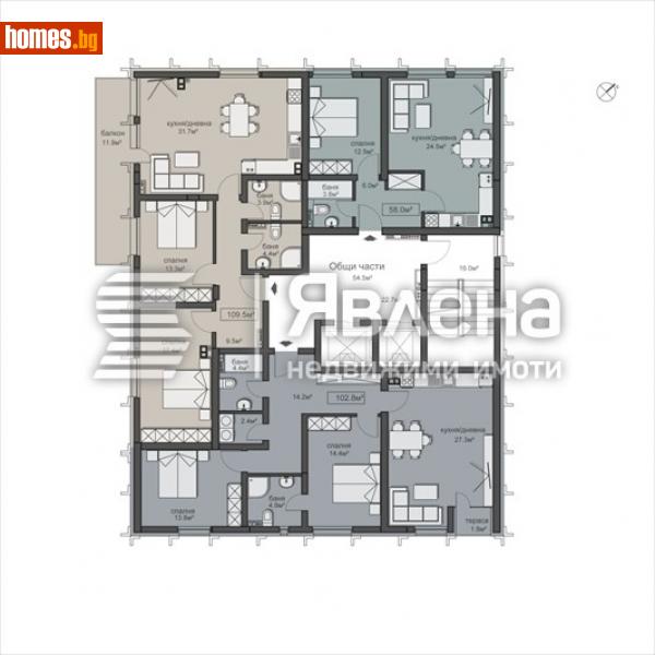 Тристаен, 140m² - Жк. Красно Село, София - Апартамент за продажба - ЯВЛЕНА - 114871571