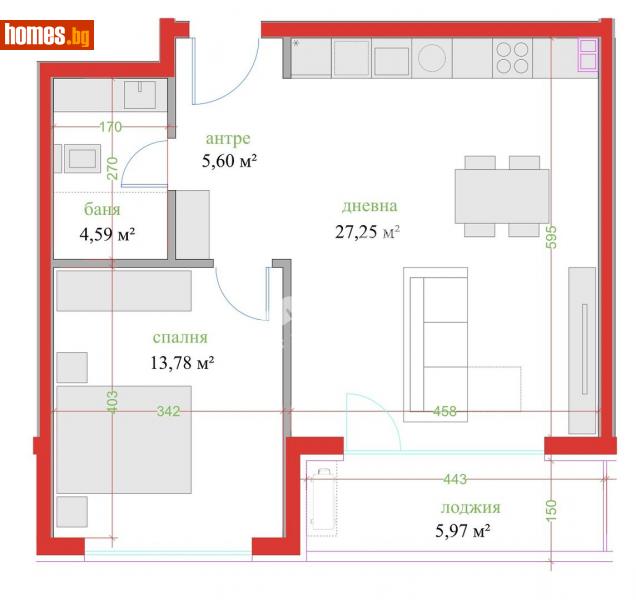 Двустаен, 80m² - Жк. Трошево, Варна - Апартамент за продажба - МИРЕЛА - 114885346