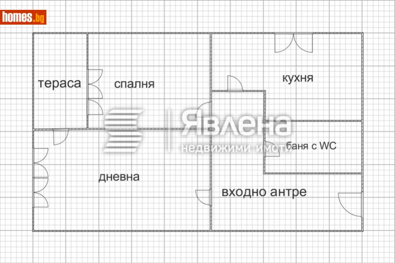 Двустаен, 54m² - Жк. Толстой, София - Апартамент за продажба - ЯВЛЕНА - 114885542
