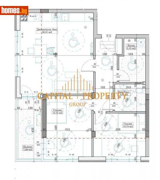 Тристаен, 101m² - Жк. Левски, Варна - Апартамент за продажба - Капитал Пропърти Груп - 114895066