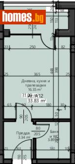 Едностаен, 43m² - Апартамент за продажба - 114914335