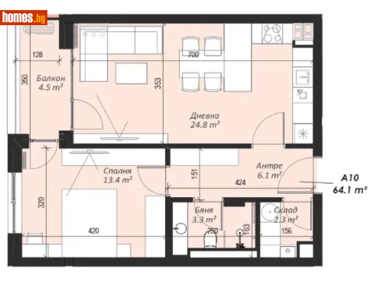 Двустаен, 75m² - Кв. Кръстова Вада, София - Апартамент за продажба - Титан Пропъртис - 114915826