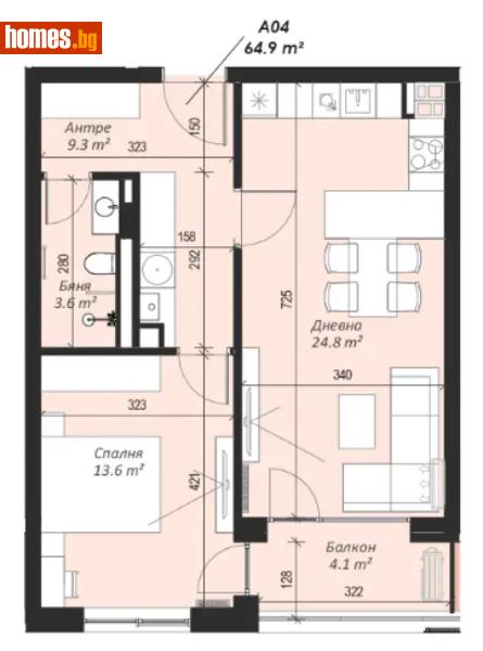 Двустаен, 76m² - Кв. Кръстова Вада, София - Апартамент за продажба - Титан Пропъртис - 114915869