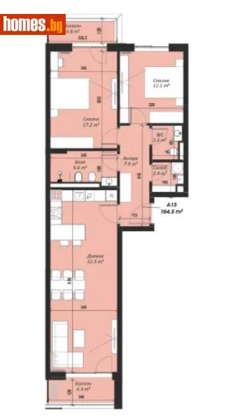 Тристаен, 123m² - Кв. Кръстова Вада, София - Апартамент за продажба - Титан Пропъртис - 114915966