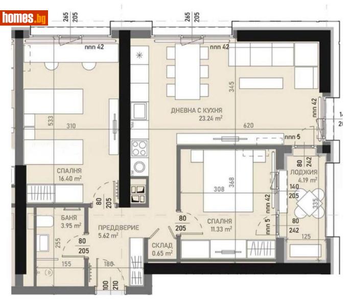 Тристаен, 96m² - Жк. Банишора, София - Апартамент за продажба - Артемис естейт  - 114930472