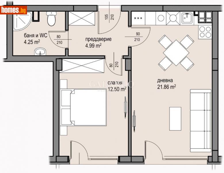 Двустаен, 96m² - Кв. Малинова Долина, София - Апартамент за продажба - Galardo real estate - 114932137