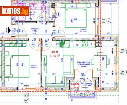 Тристаен, 78m² - Апартамент за продажба - 114958724