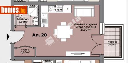 Едностаен, 40m² - Апартамент за продажба - 114958735