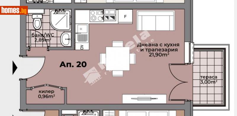 Едностаен, 40m² - Варна, Варна - Апартамент за продажба - МИРЕЛА - 114958735