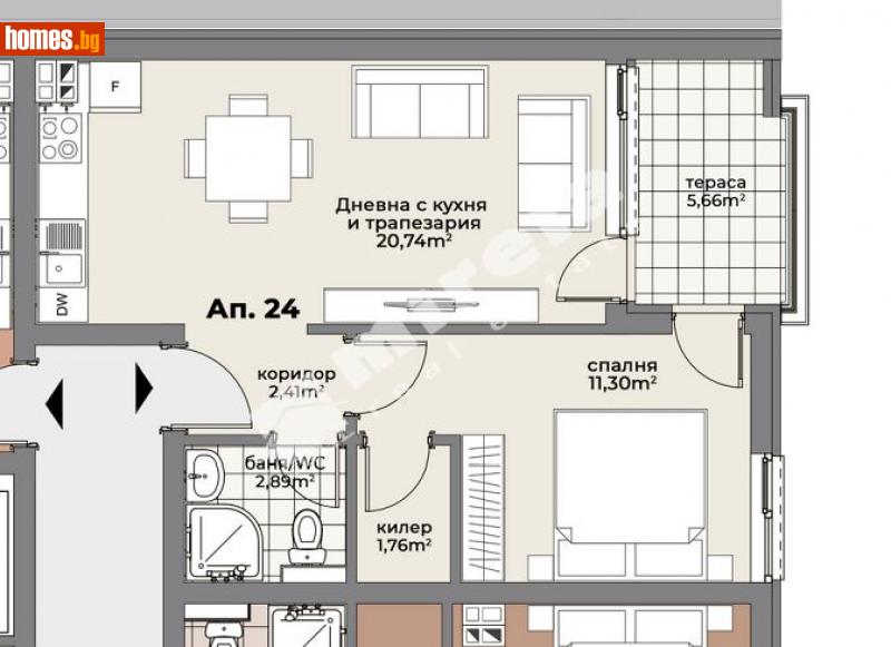 Двустаен, 61m² - Варна, Варна - Апартамент за продажба - МИРЕЛА - 114958737