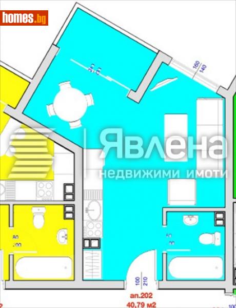 Едностаен, 41m² - Гр.Бяла, Варна - Апартамент за продажба - ЯВЛЕНА - 114958948
