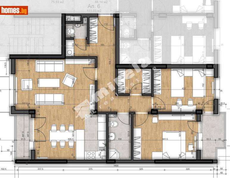 Тристаен, 137m² - София, София - град - Апартамент за продажба - МИРЕЛА - 114973674