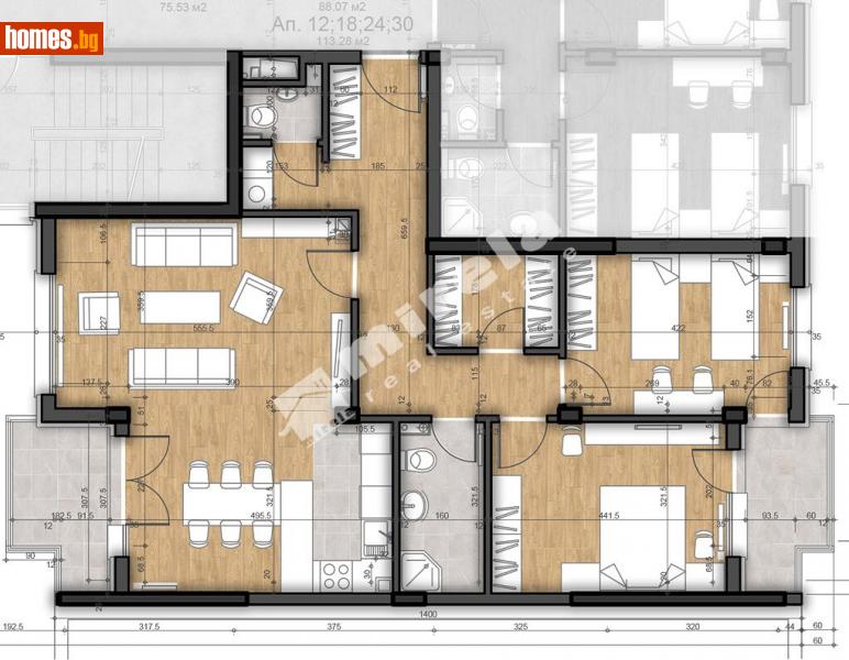 Тристаен, 139m² - София, София - град - Апартамент за продажба - МИРЕЛА - 114973769