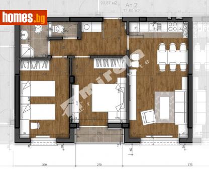 Тристаен, 92m² - Апартамент за продажба - 114973829