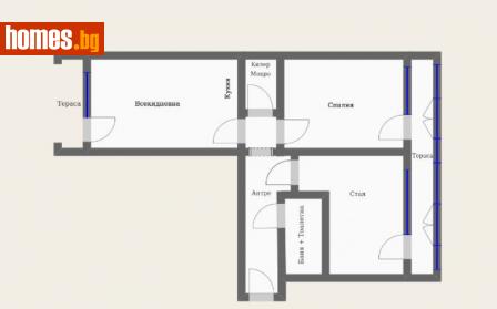 Тристаен, 60m² - Апартамент за продажба - 114974610