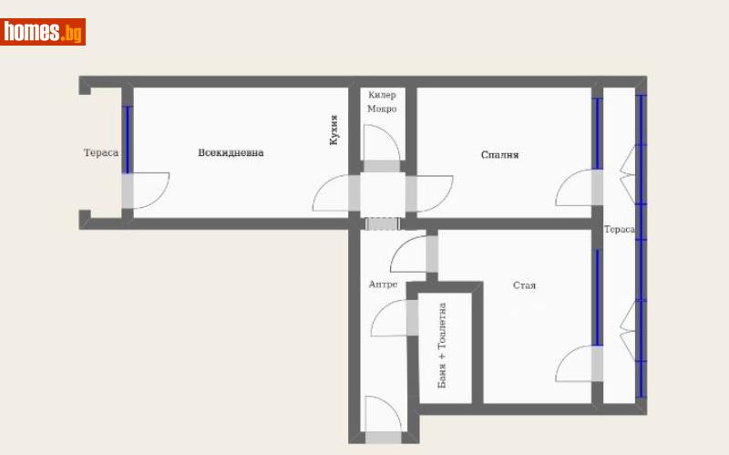 Тристаен, 60m² - Жк. Чайка, Варна - Апартамент за продажба - Titan Properties Varna - 114974610