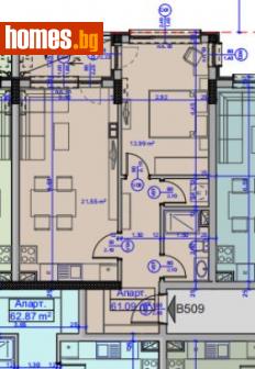 Двустаен, 62m² - Апартамент за продажба - 114980655