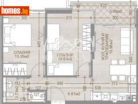 Тристаен, 81m² - Апартамент за продажба - 114982439